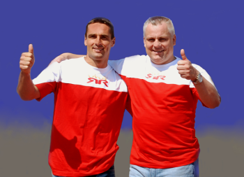 Robert Změlík (vpravo) a Roman Šebrle - skvělí desetibojaři, kteří proslavili Českou republiku.