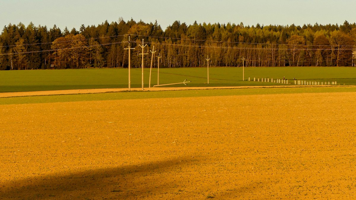 Výpadek elektřiny..... Protože zemědělská technika zlomila sloup vysokého napětí za školou, budeme delší dobu bez elektřiny*